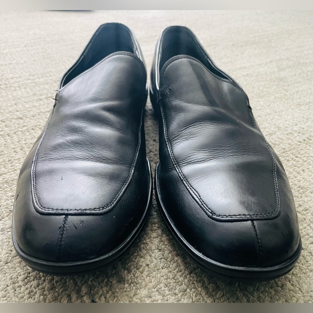 PRADA *LINEA ROSSA* Mens Black Slip On Logo Vamp Loafer With Dust Bag - Picture 3 of 9